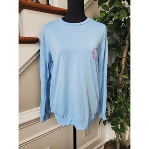 Zhenyu Sky Blue Round Neck Casual Top Shirt